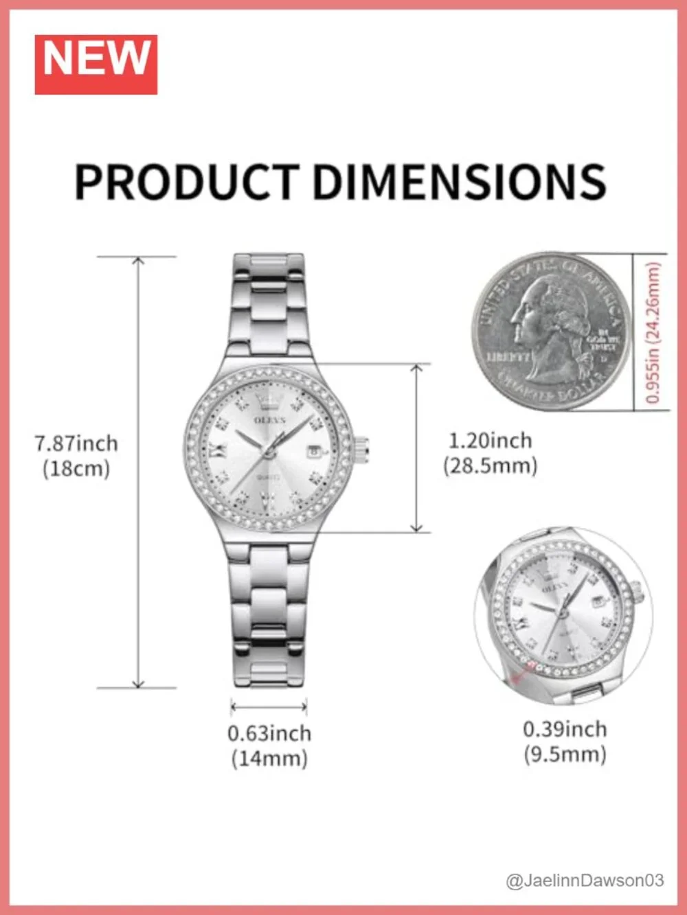 Women's Stainless Steel Dress Wrist Watch Analog Luminous Quartz